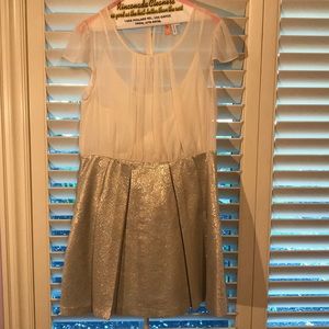 White and gold dress